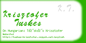 krisztofer tuskes business card